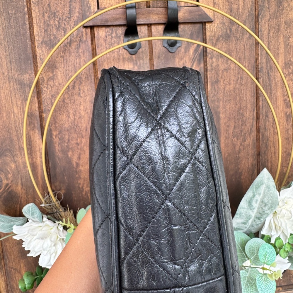 CHANEL Black Quilted Camera Bag with Iconic CC Logo - Picture 9 of 16